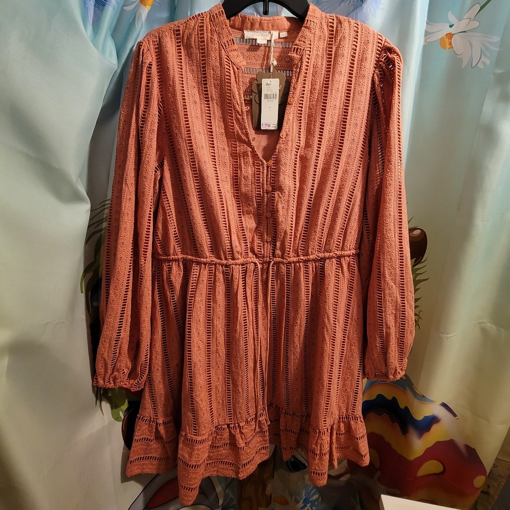 Forever That Girl Anthropologie Pullover Pink Top Large Brand New With Tags!